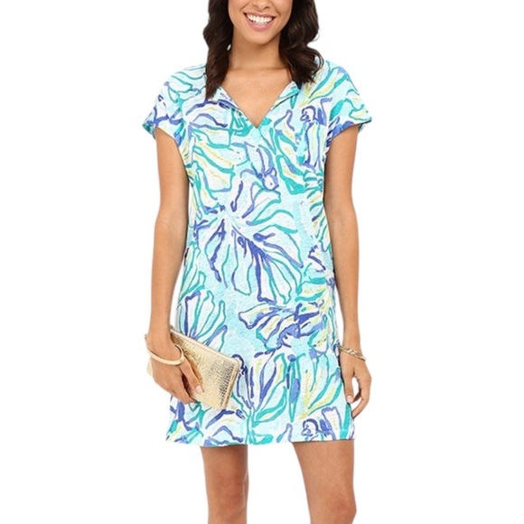 Lilly Pulitzer Duval Pool Blue Stay Cool Linen - Picture 1 of 8